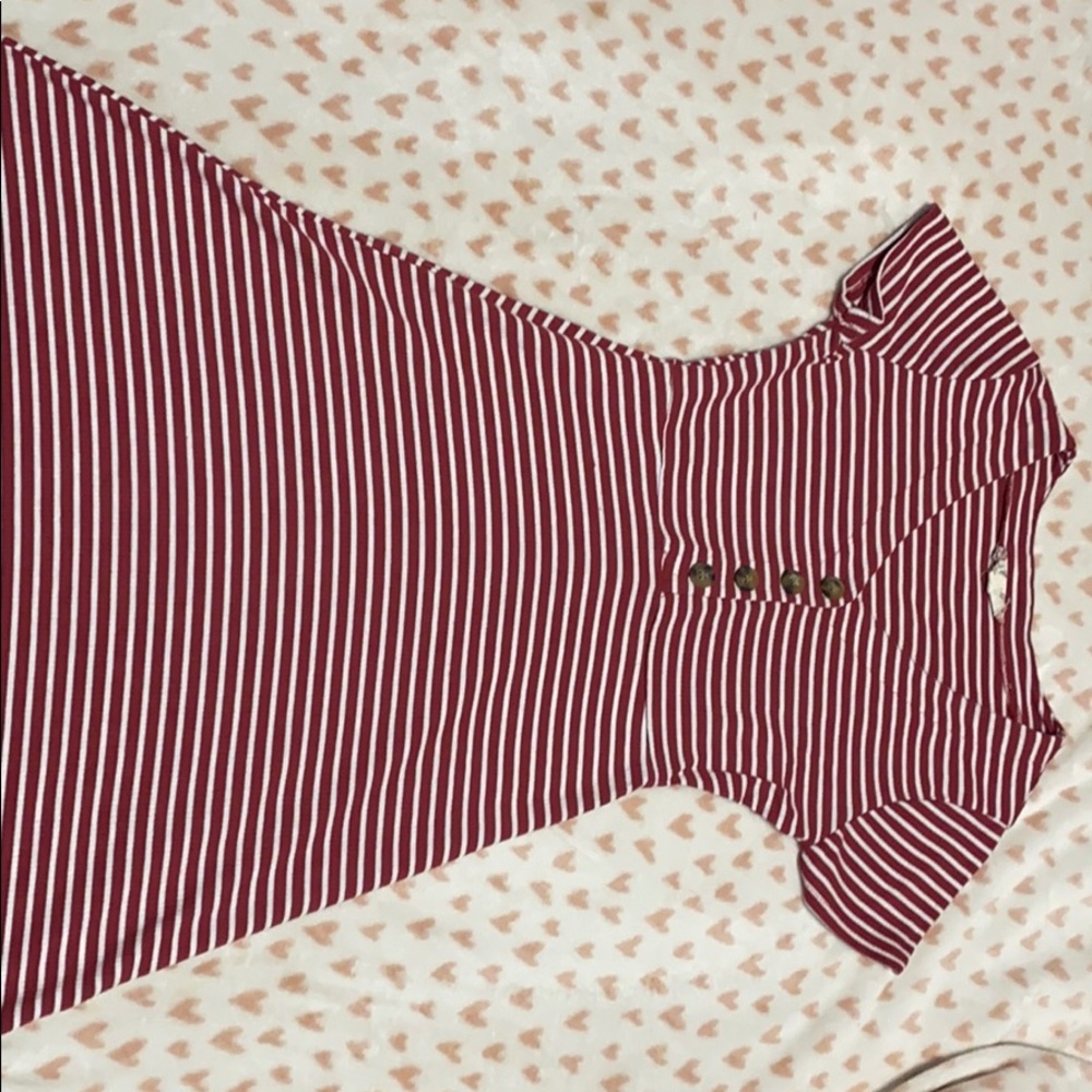 Striped Pink Rose dress